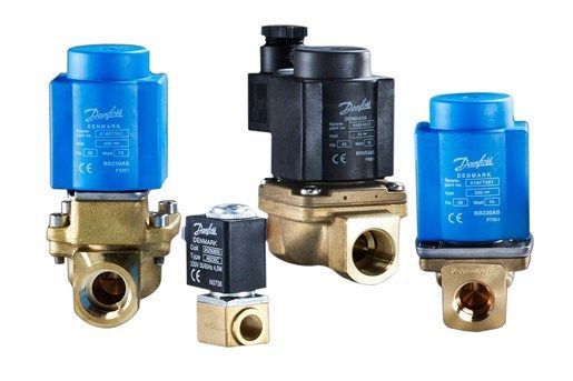 Промышленные электромагнитные клапаны Danfoss
